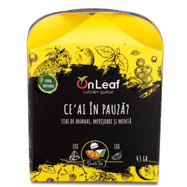 Ceai de ananas, merişoare şi mentă